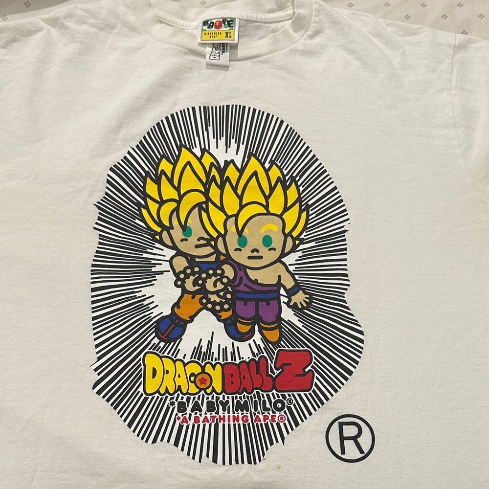 Bape Kids White Dragon Ball Z Graphic Tee